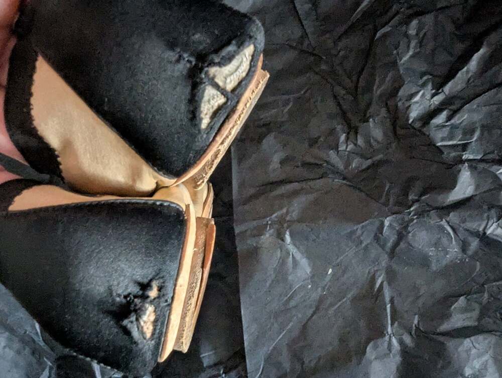 Tan and black Chanel ballet flats. - Picture 5 of 5